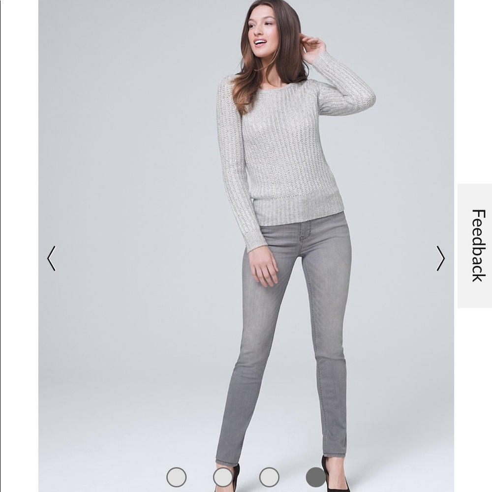 WHBM Sparkly Mirror Sequin Embellished Sweater - Picture 4 of 13